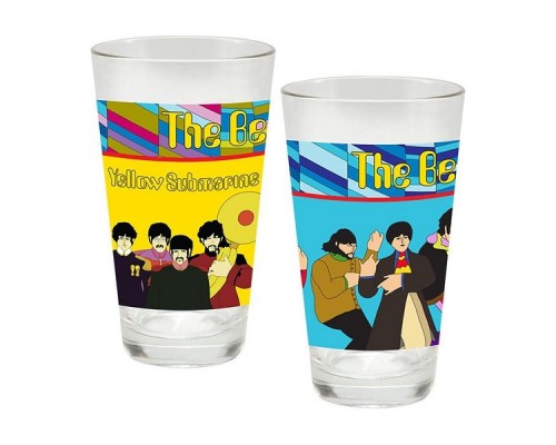 Ensemble Beatles de 2 verres / Yellow Submarine